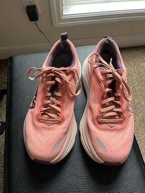 Hoka Women's Coral Pink Running Sneakers